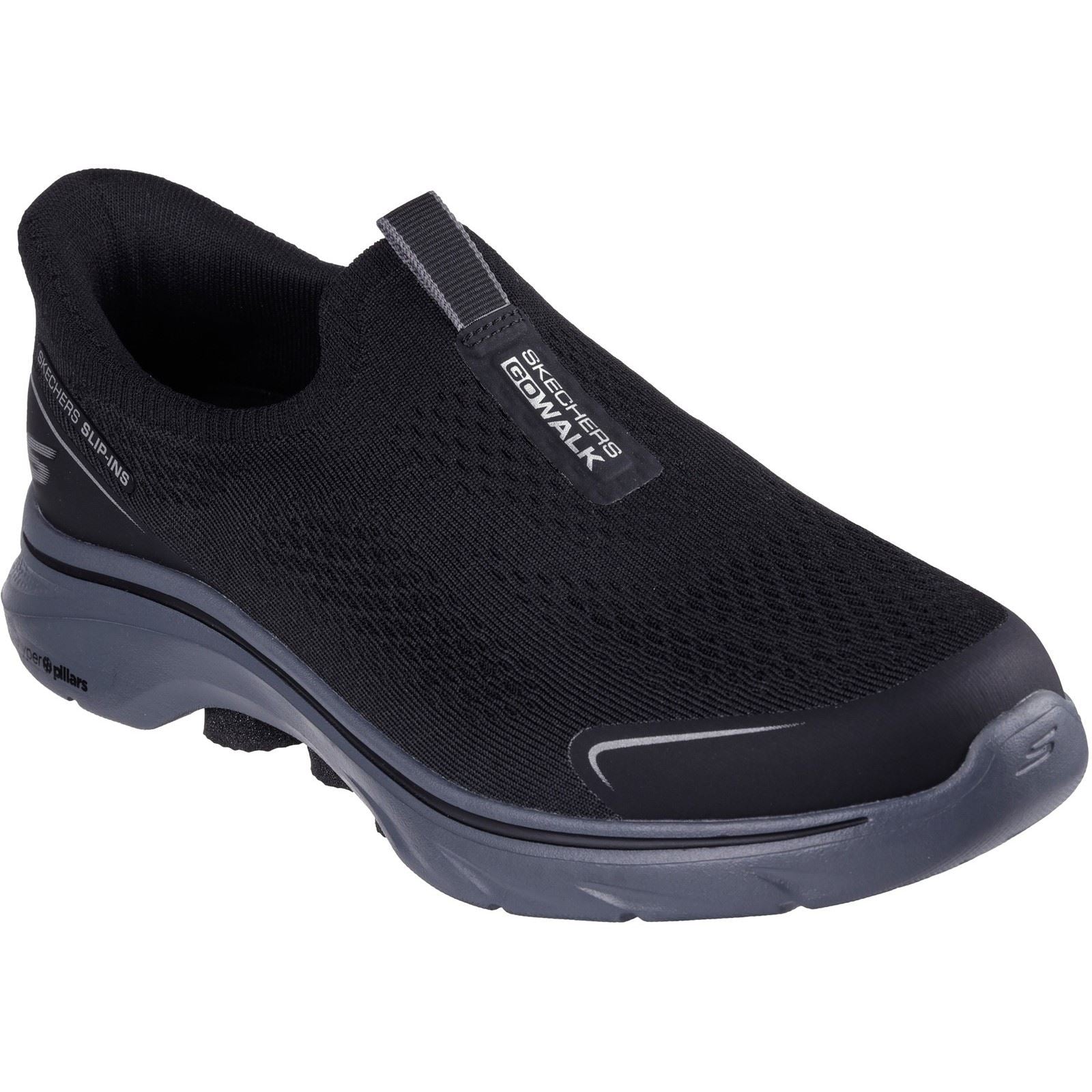 Skechers GO WALK 7 Easy On Evolution Textile Men's Black/Charcoal Sneakers