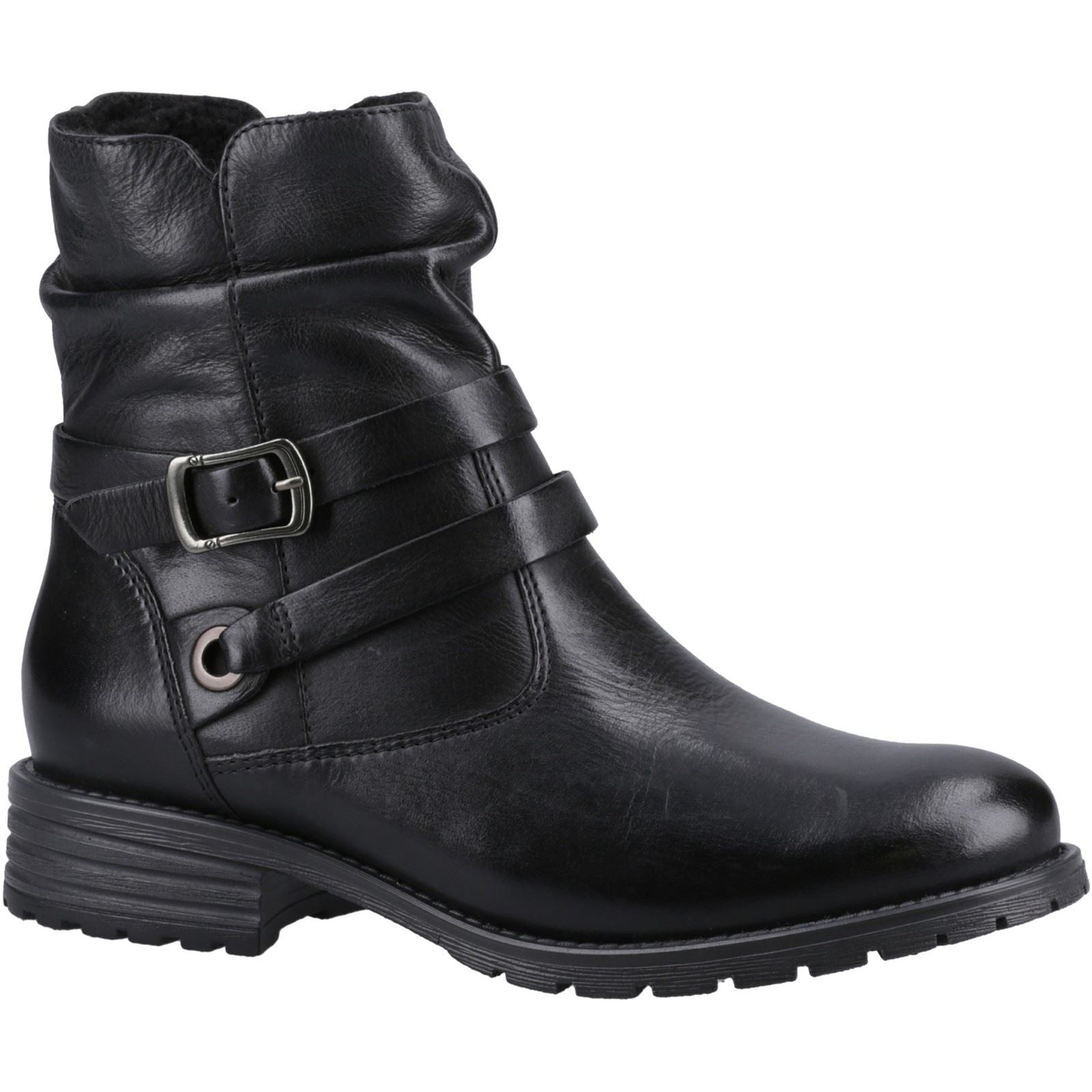 Hush Puppies Piper Leather Women's Black Boots