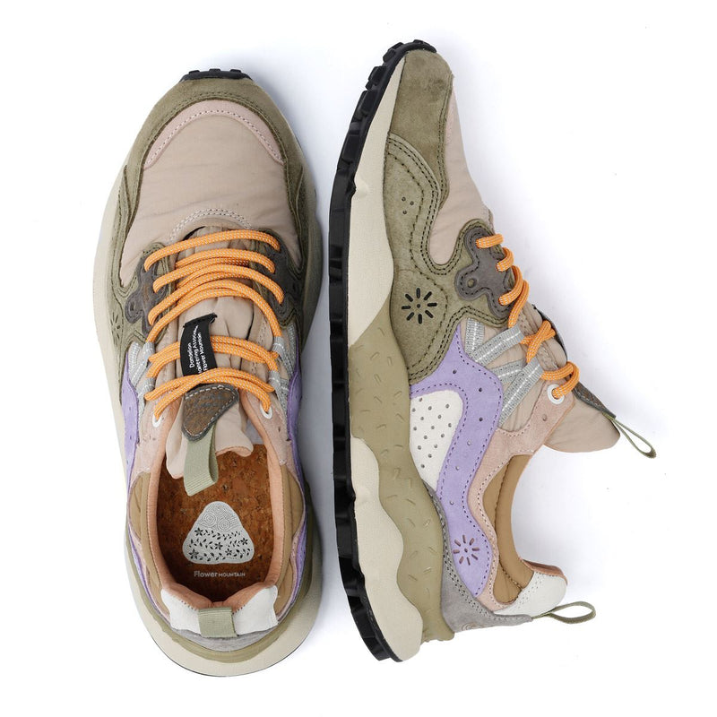 Flower Mountain Yamano 3 Suede Militare/Taupe/Violet Sneakers