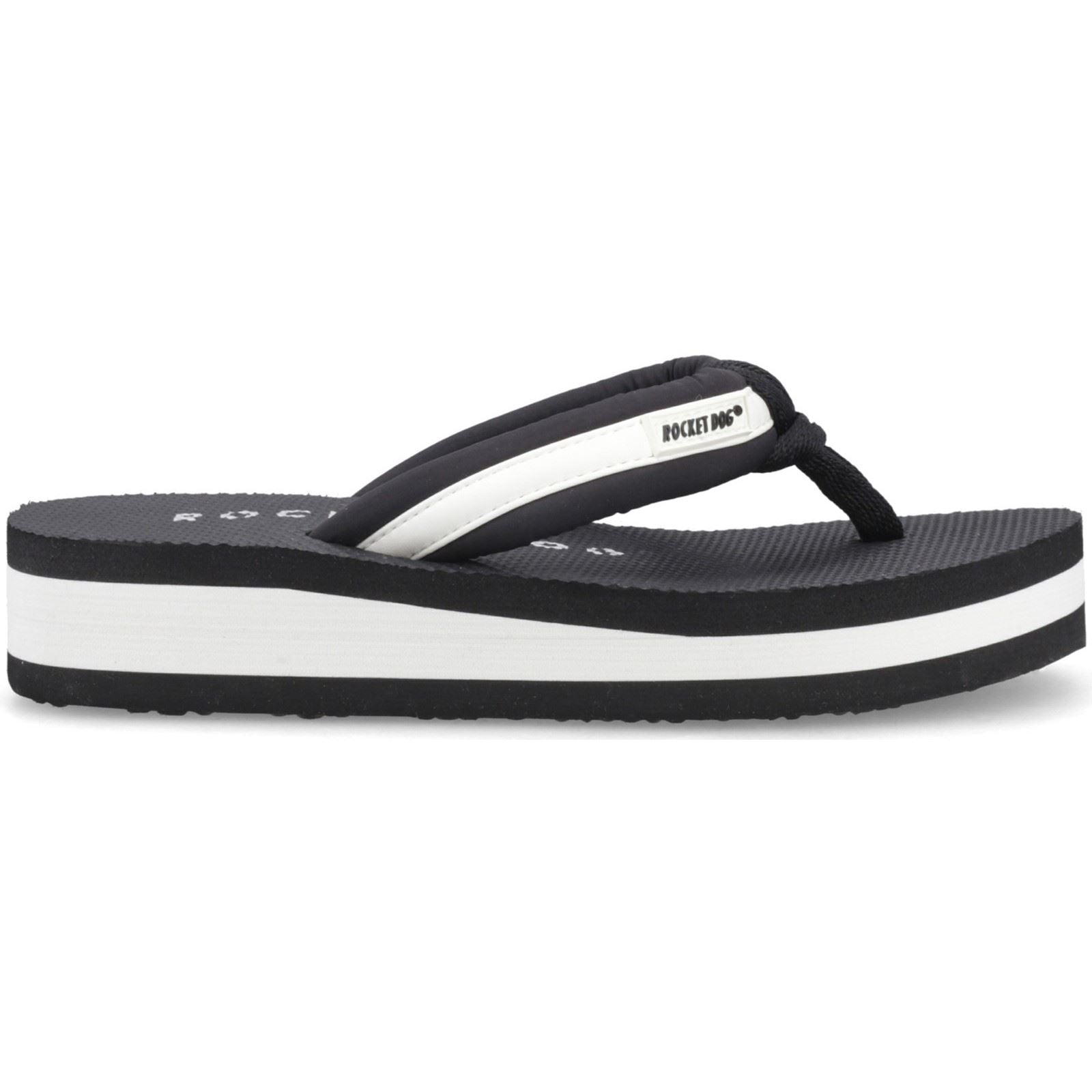 Rocket Dog Monica Nylon PU Textile Women's Black/Off White Espadrilles
