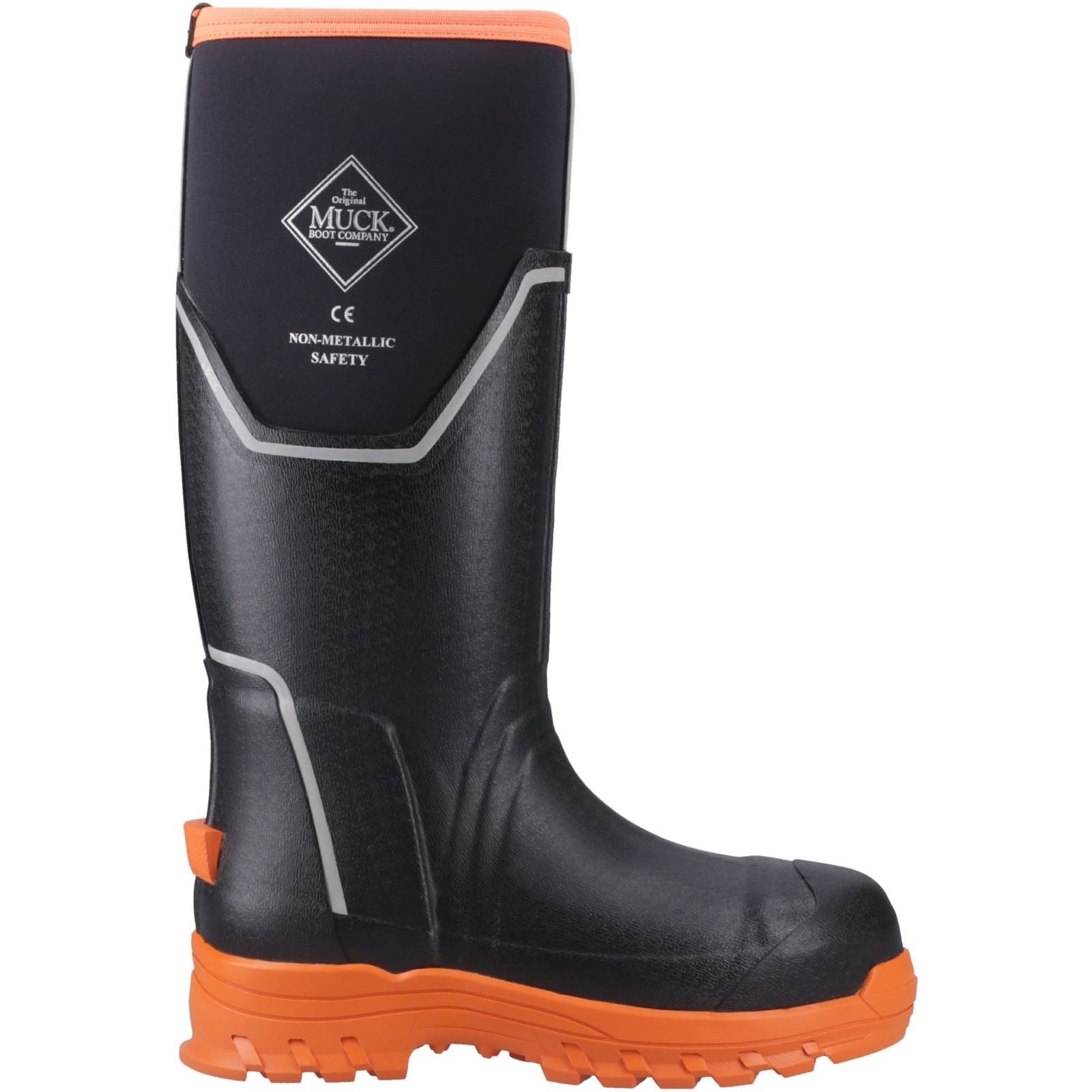 Muck Boots Grit S5 Rubber Women's Black/Orange Wellington Boots