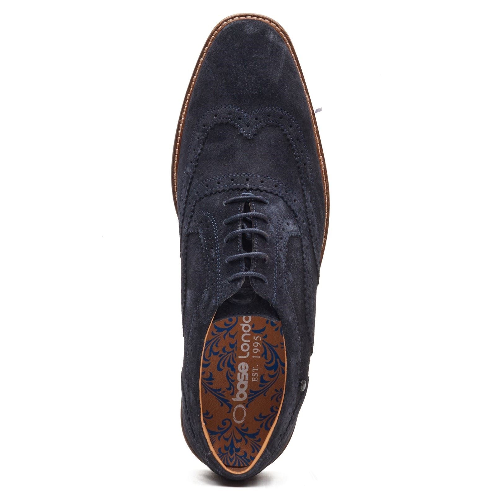 Base London Clarence Leather Men's Navy Brogues Shoes