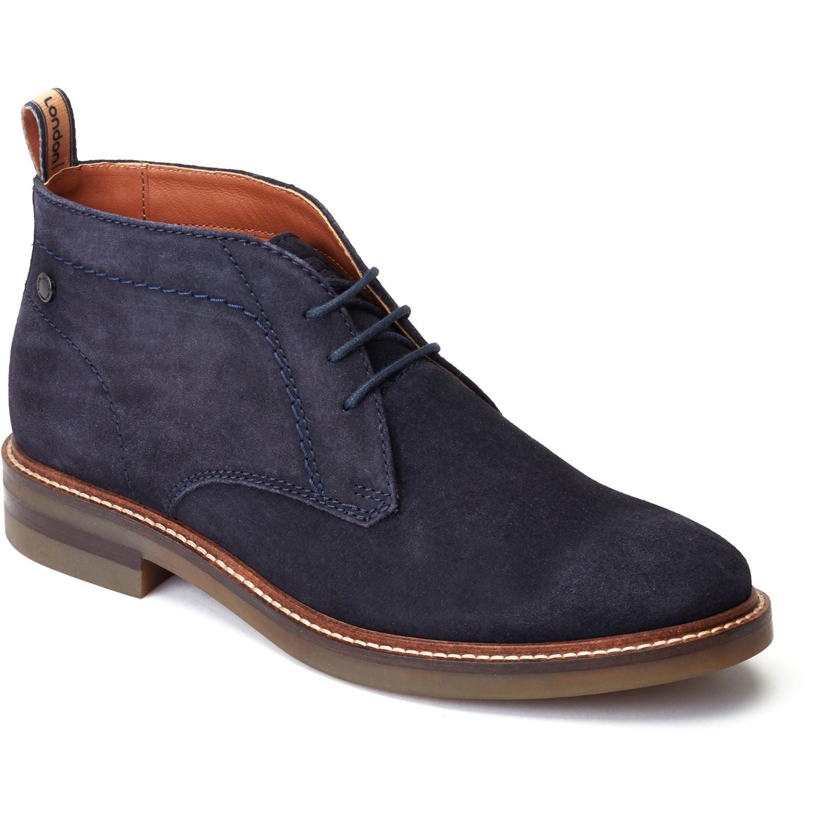 Base London Knebworth Leather Men's Navy Boots