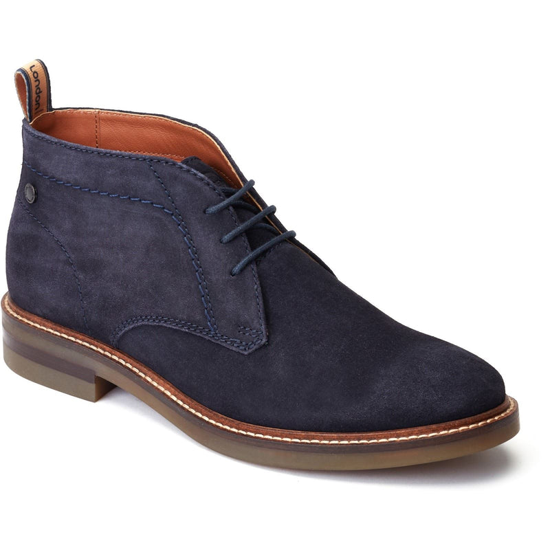 Base London Knebworth Leather Men's Navy Boots