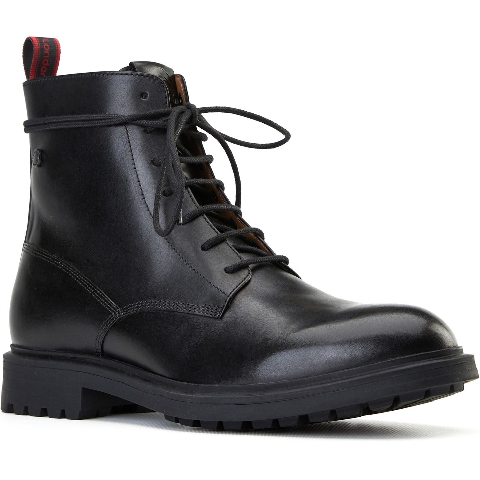 Base London Brunel Leather Men's Black Ankle Boots