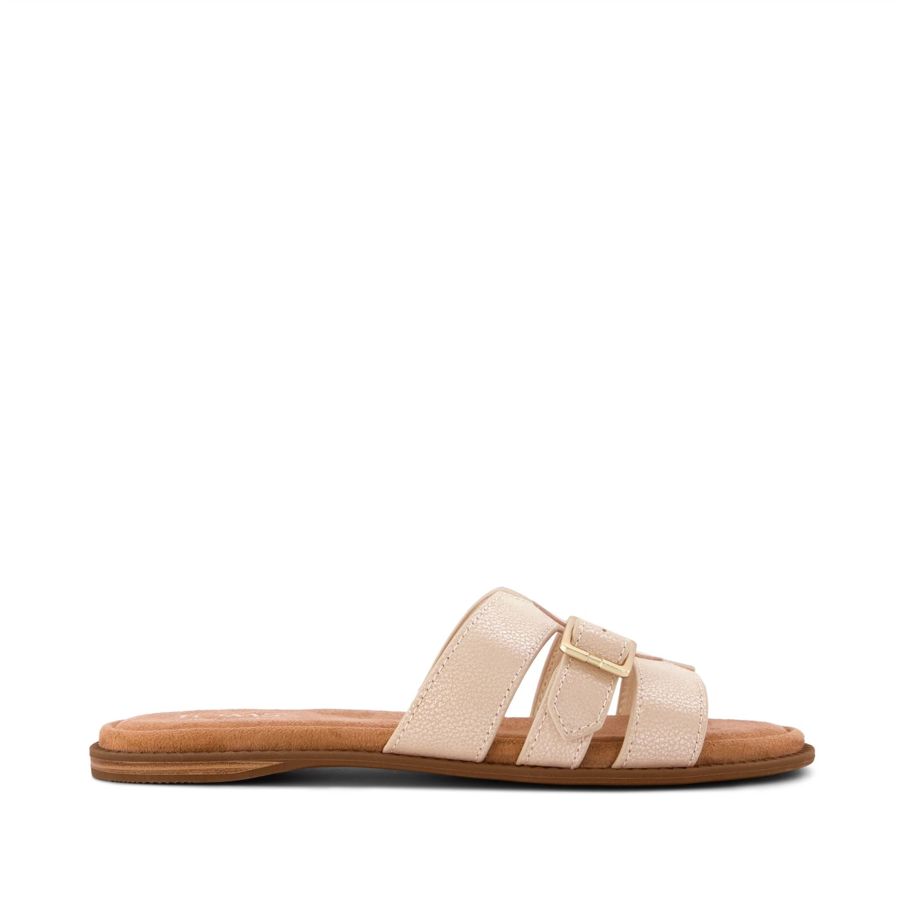TOMS Sol Mule Leather Women's Champagne Sandals