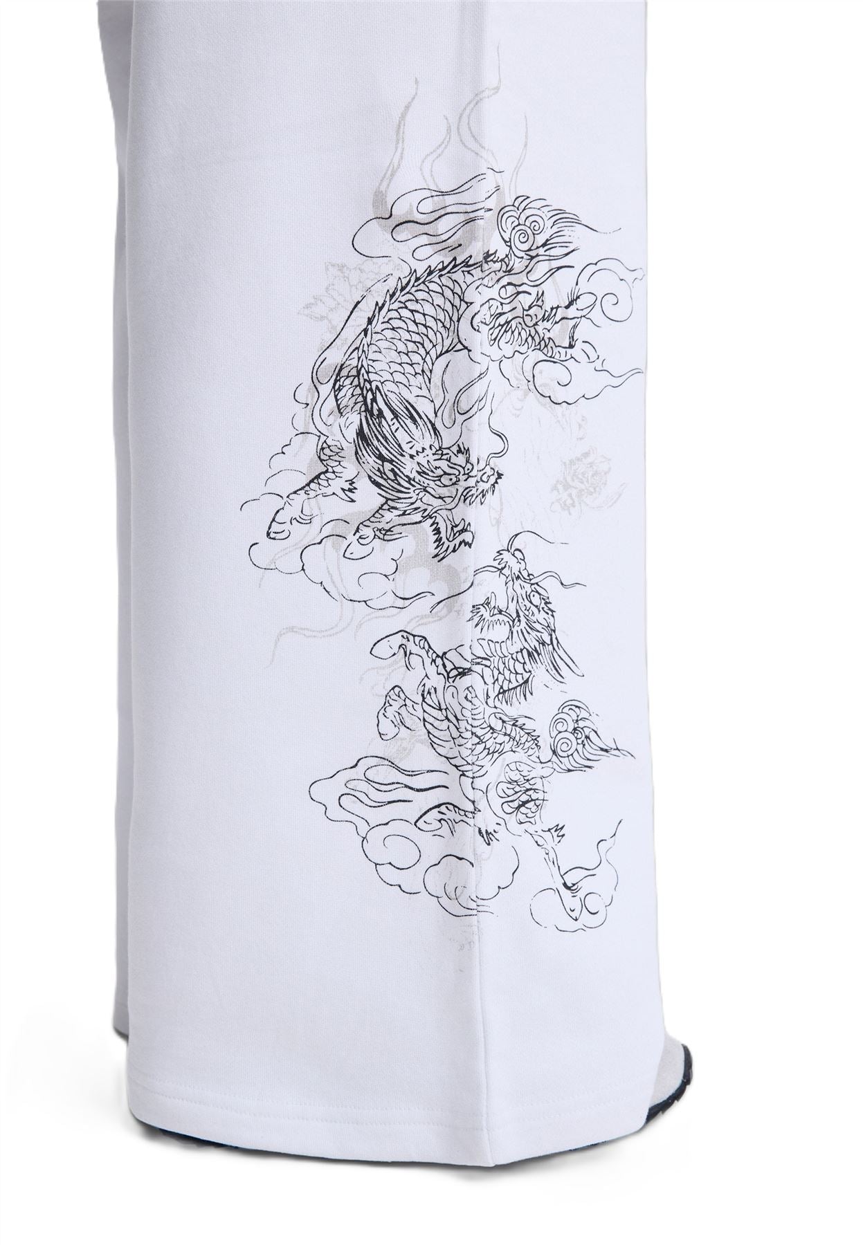 Ed Hardy Gothic Dragon Stone Wash Women's White Joggers