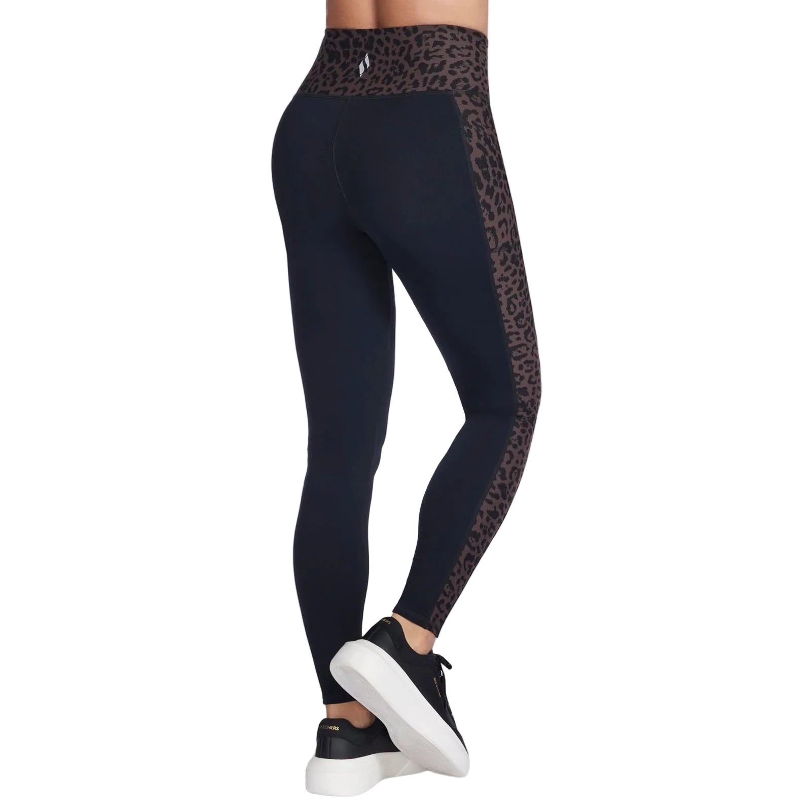 Skechers Performance GO WALK Cheetah Legging Nylon Women's Brown Sports Leggings