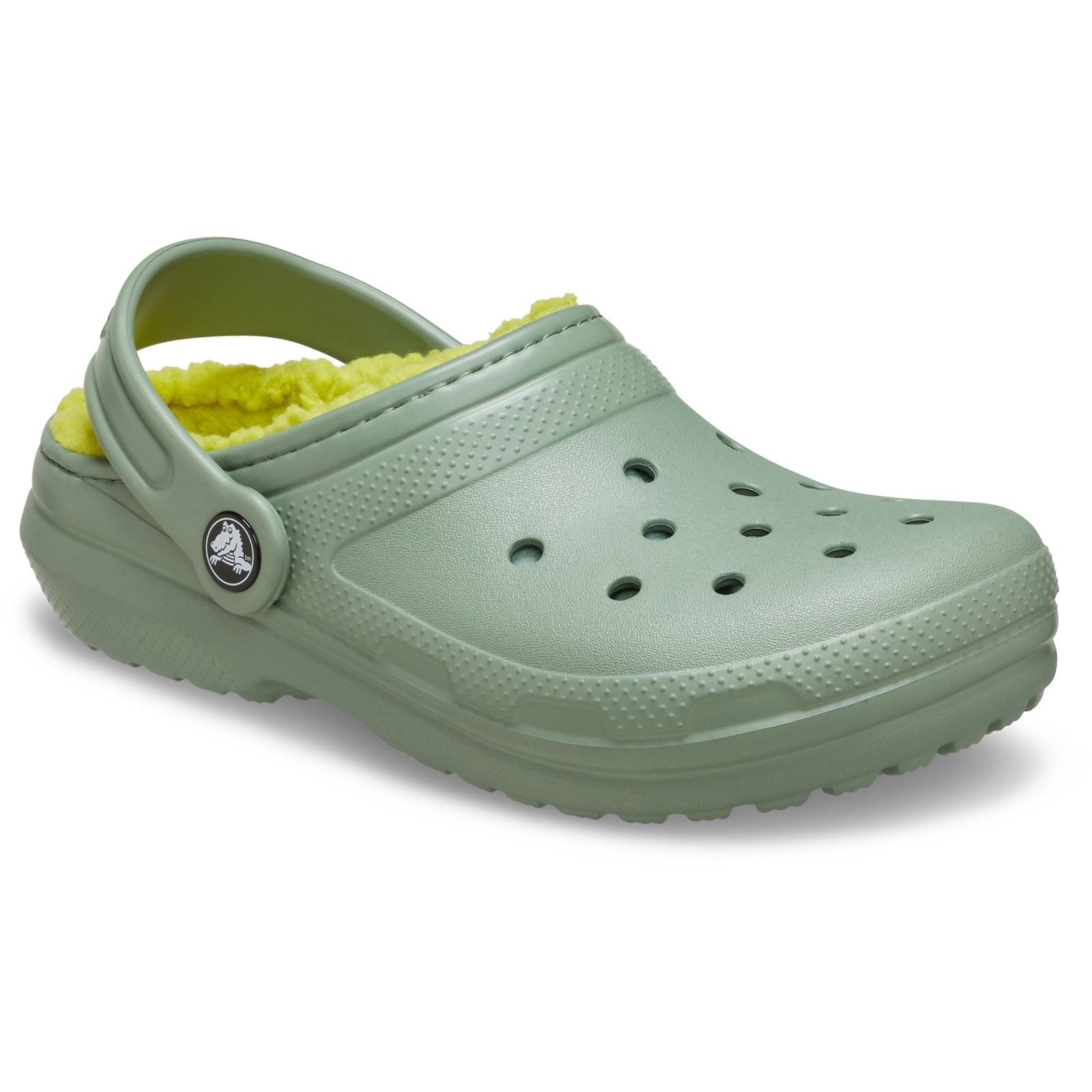Crocs Classic Lined Thermoplastic Kid's Moss Clogs