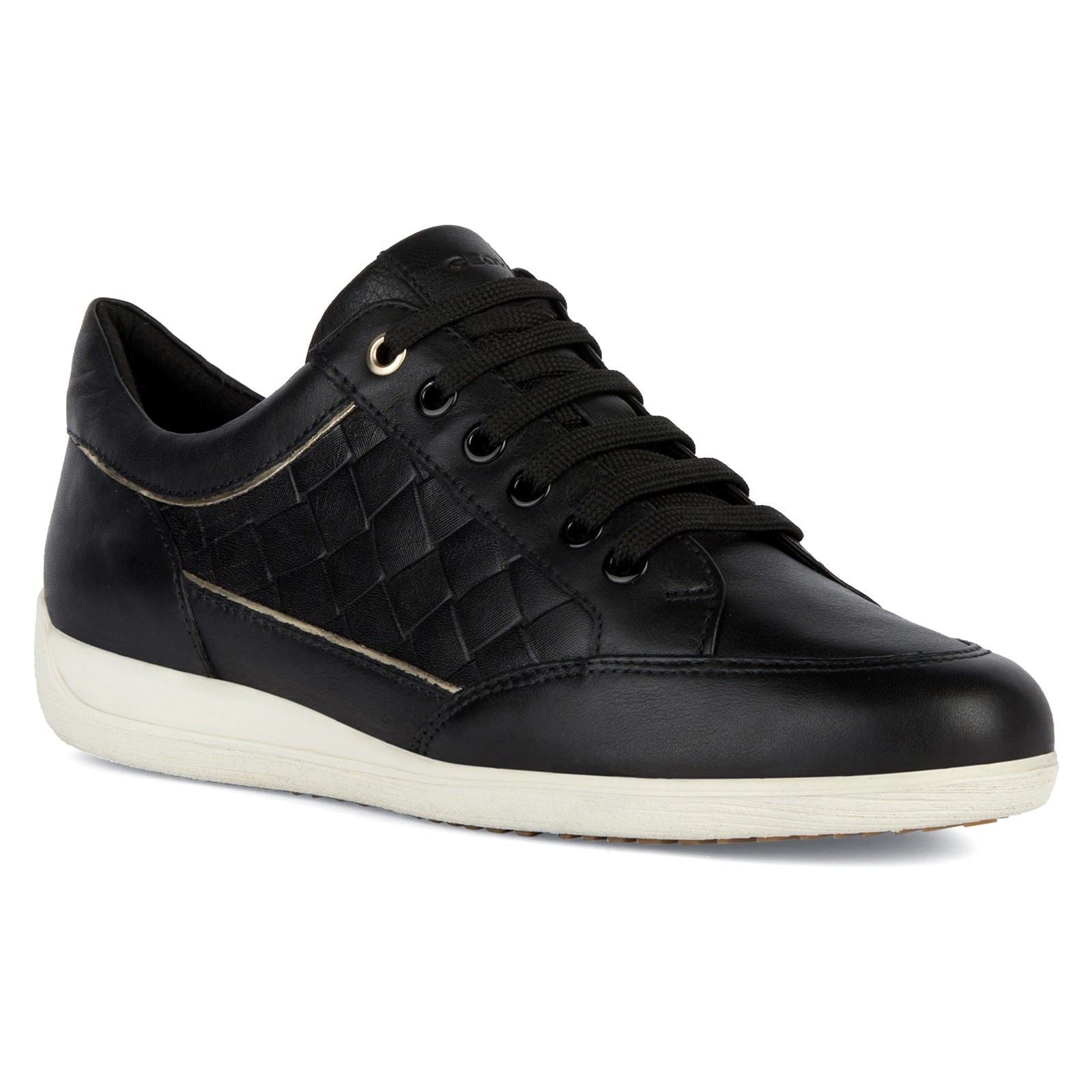 Geox D MYRIA Faux Leather Women's Black Trainers