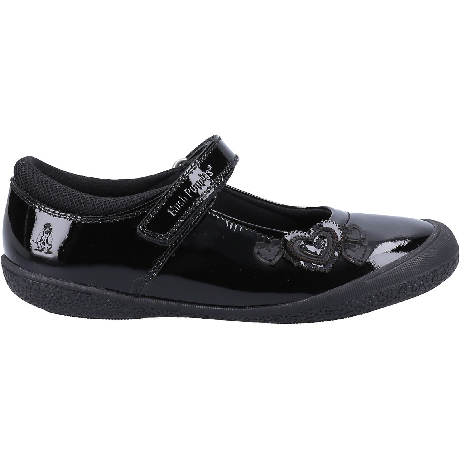 Hush Puppies Rosanna Patent Infant Leather Girl's Black Shoes