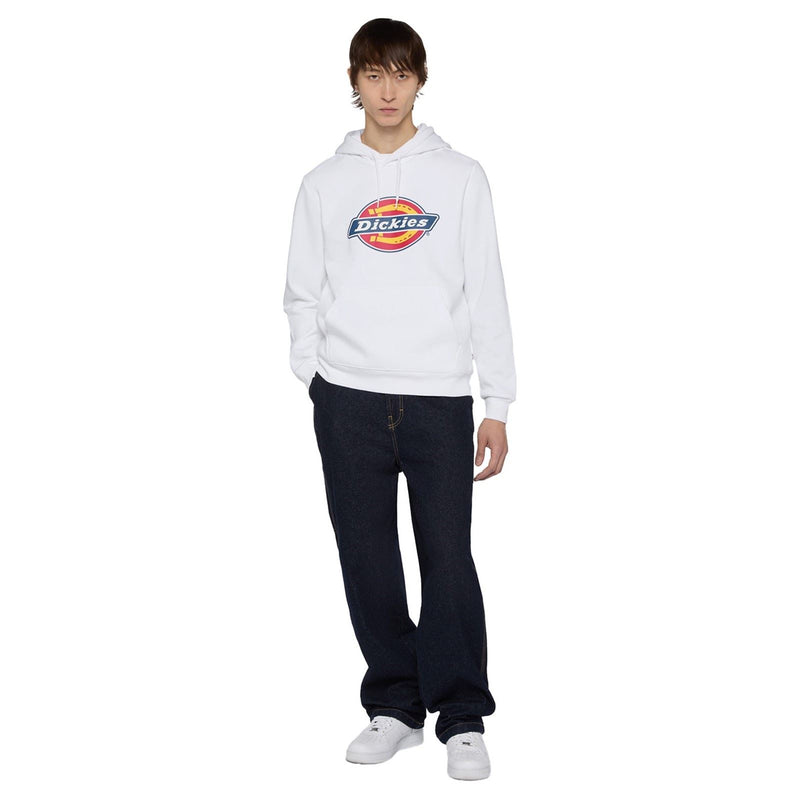 Dickies Icon Logo Polyester Unisex Adults White Hooded Sweatshirt