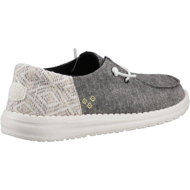 HEYDUDE Wendy Funk Surf Baja Cotton Blend Women's Black/Multi Moccasins Shoes