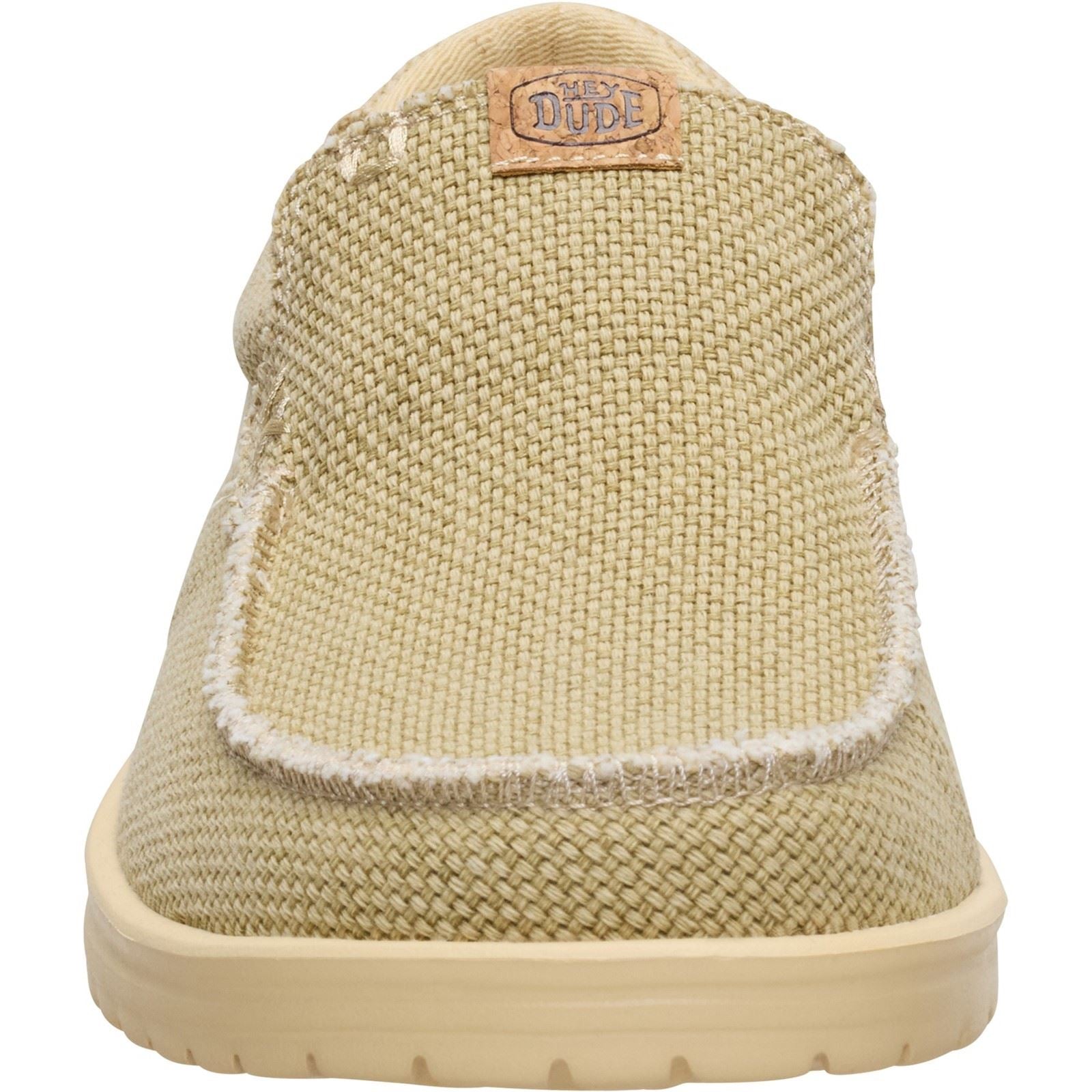 HEYDUDE Mikka Braided Textile Men's Olive Grey/Boulder Tan Loafers