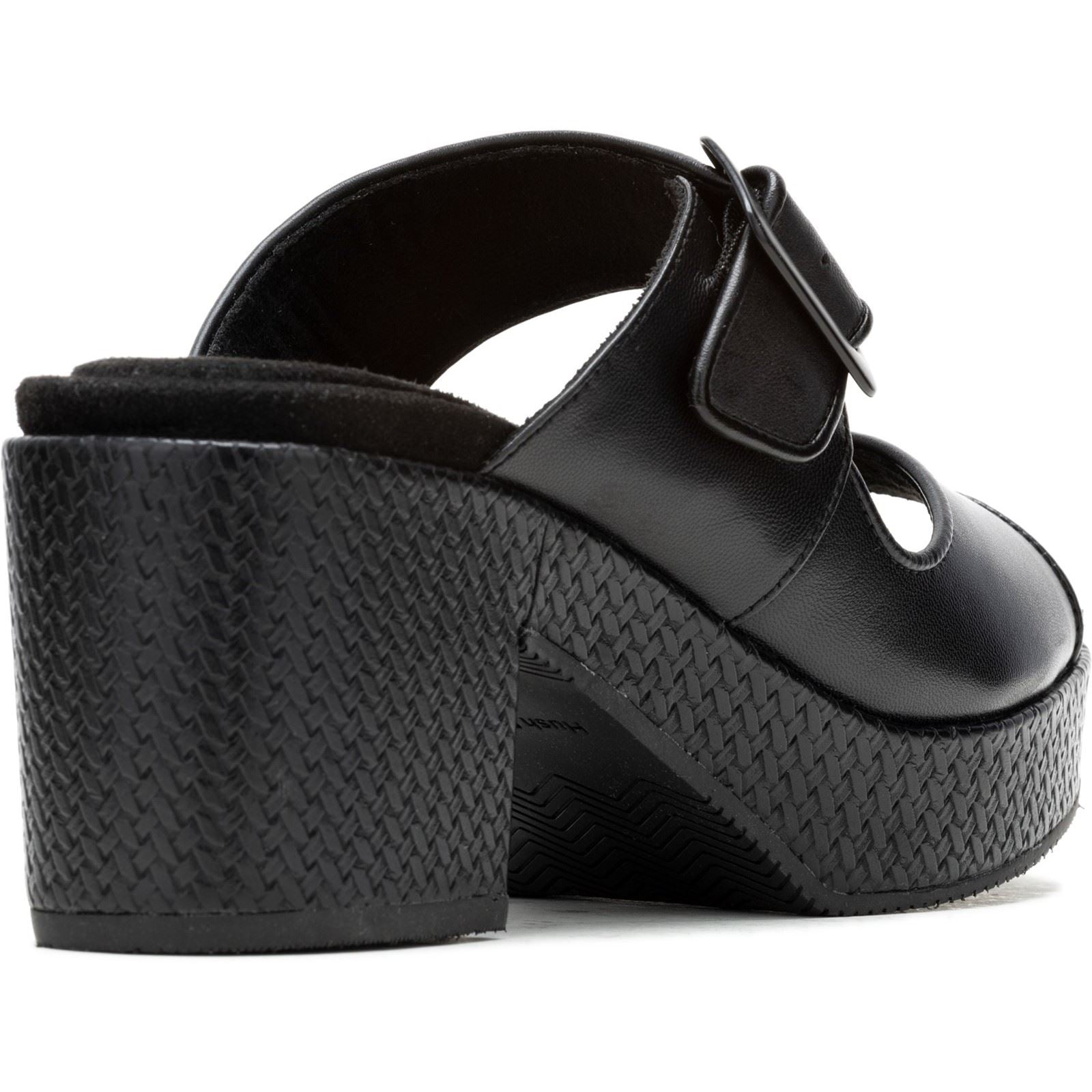 Hush Puppies Poppy Leather Women's Black Heels
