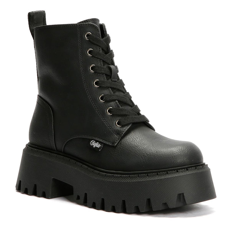 Buffalo Aspen Lace Up Warm Women's Black Boots