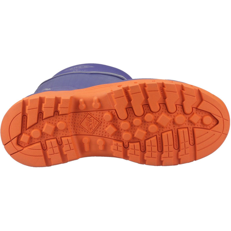 Muck Boots Grit S5 Rubber Women's Blue/Orange Wellington Boots