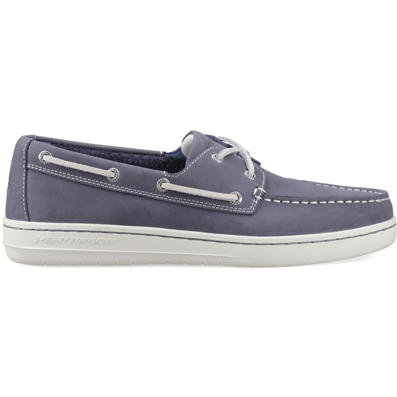 Sperry Strake 2-Eye Leather Men's Navy Boat Shoes