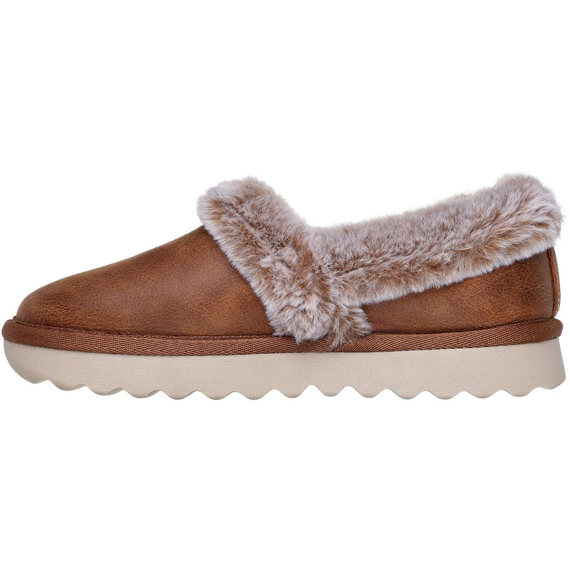 Skechers Cozy Up Synthetic Women's Chestnut Slippers