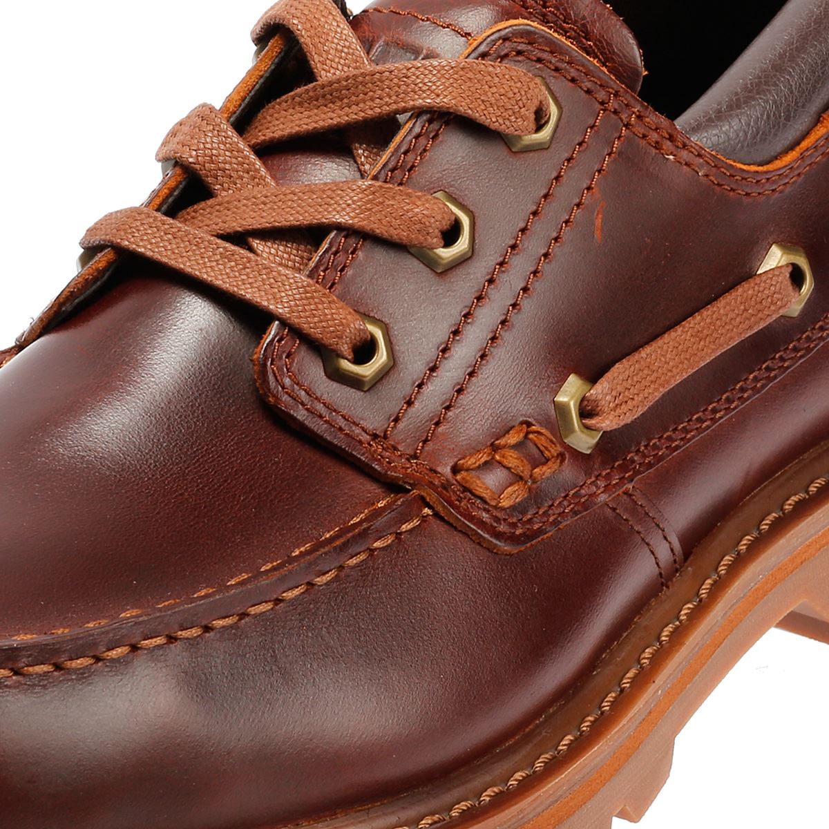 Caterpillar Colorado Boat Lo Leather Men's Dark Russet Lace-Up Shoes