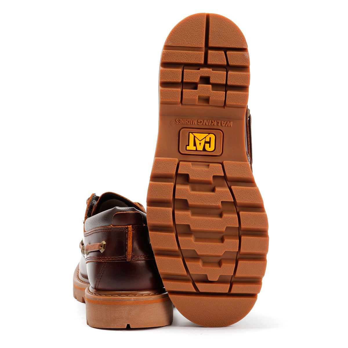 Caterpillar Colorado Boat Lo Leather Men's Dark Russet Lace-Up Shoes