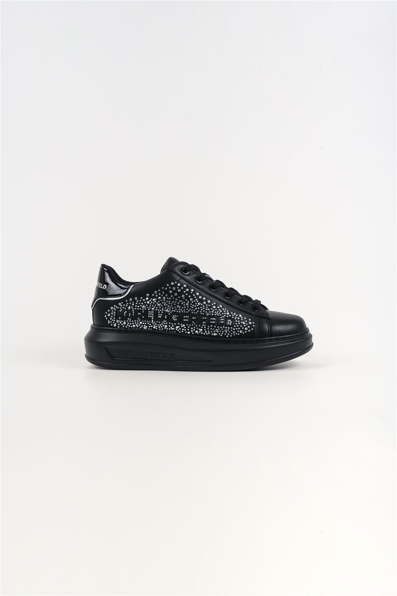 Karl Lagerfeld Kapri Konstellation Leather Women's Black/Silver Sneakers