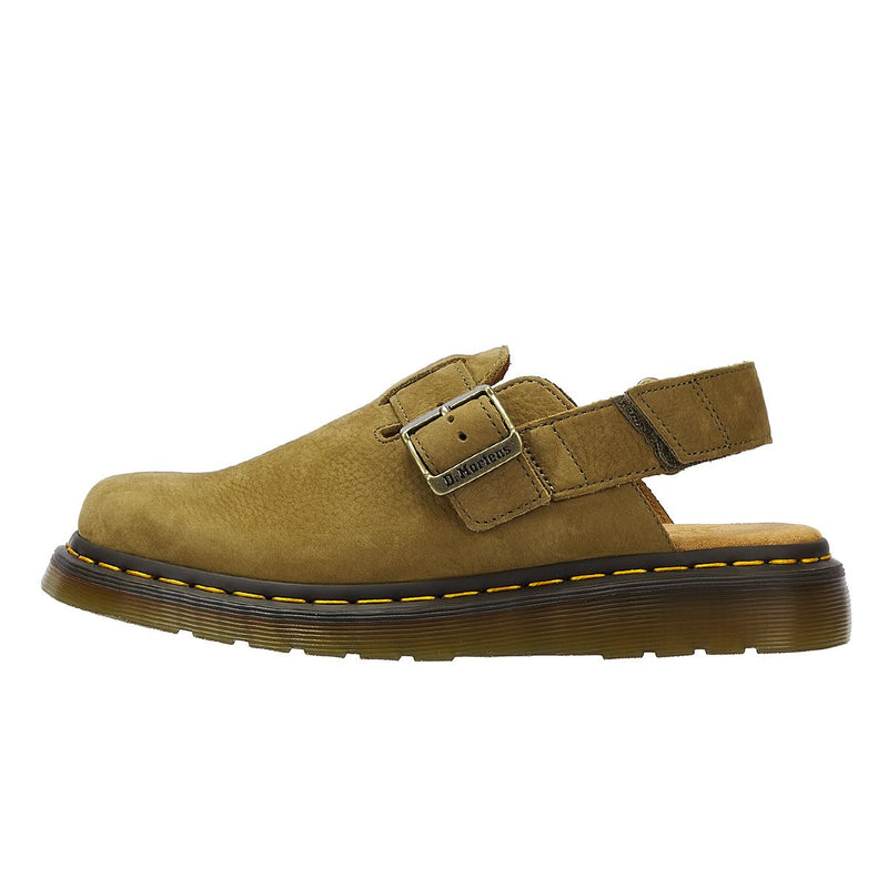 Dr. Martens Jorge II Tumbled Nubuck Mule Muted Olive Sandals – Tower ...