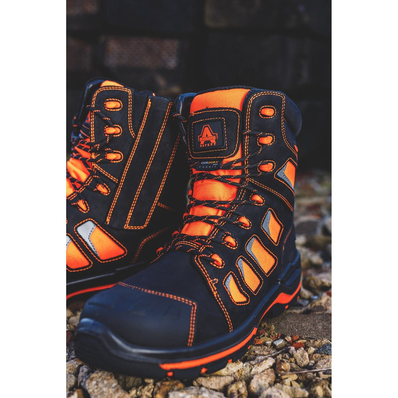 Amblers Safety Beacon Leather Orange Safety Boots