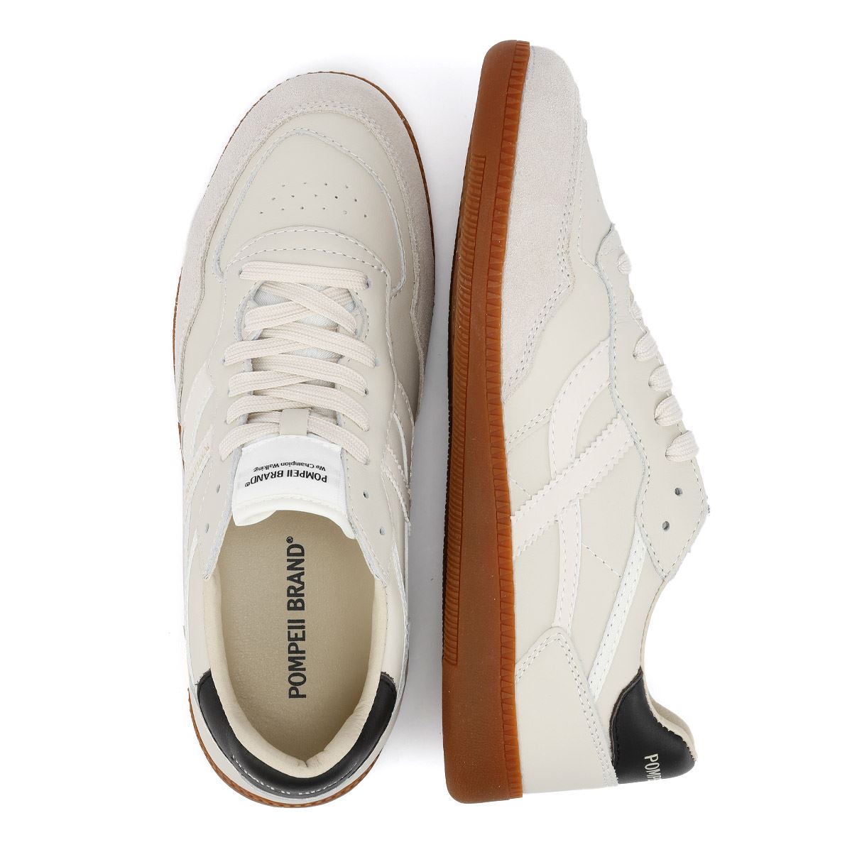 Pompeii Elan Sala Leather Men's Ecru Sneakers