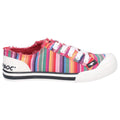 Rocket Dog Jazzin Eden Stripe Cotton Women's Red Multi Sneakers