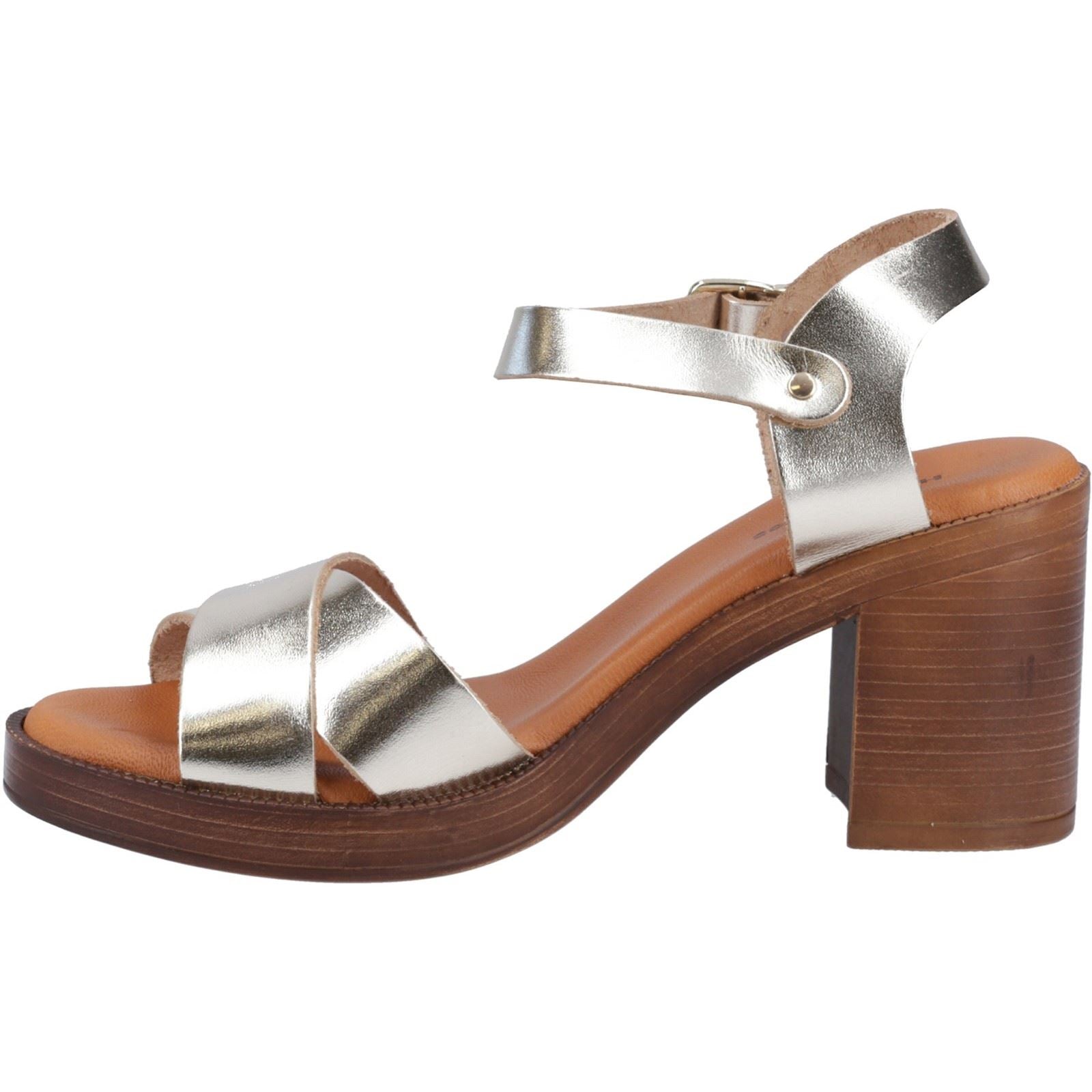 Hush Puppies Georgia Leather Women's Gold Heels