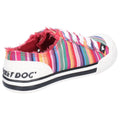 Rocket Dog Jazzin Eden Stripe Cotton Women's Red Multi Sneakers