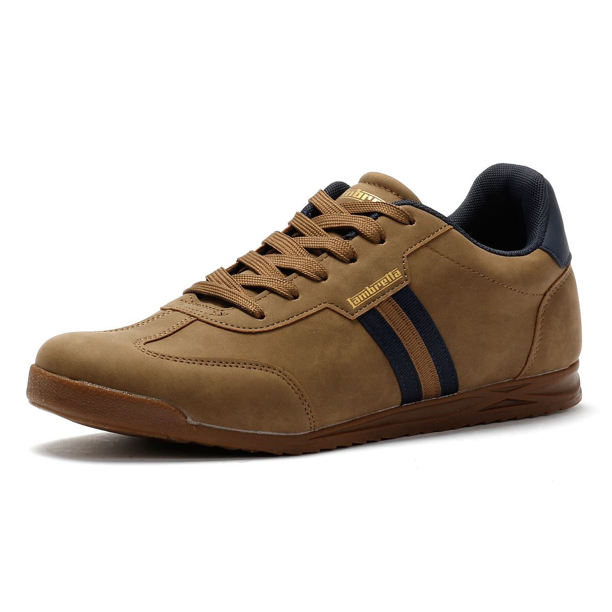 Lambretta Tackle Men's Taupe/Navy Sneakers