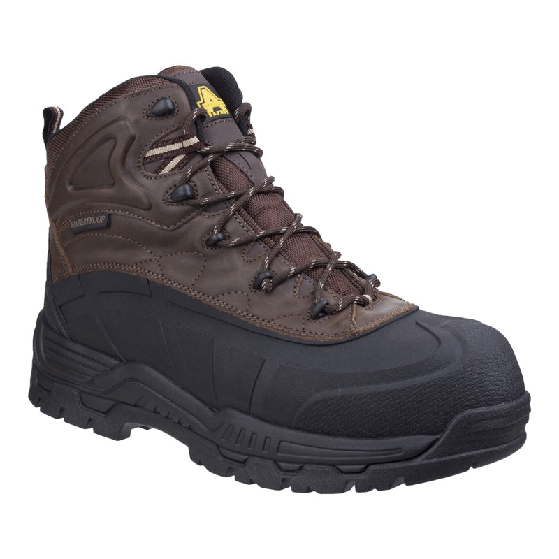 Amblers Safety FS430 Orca Rubber/Leather Brown Safety Boots