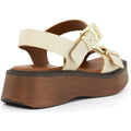 Dune Luno Leather Women's Ecru Sandals