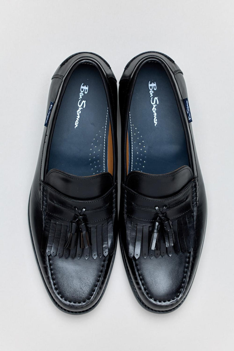 Ben Sherman Buster Leather Men's Black Loafers