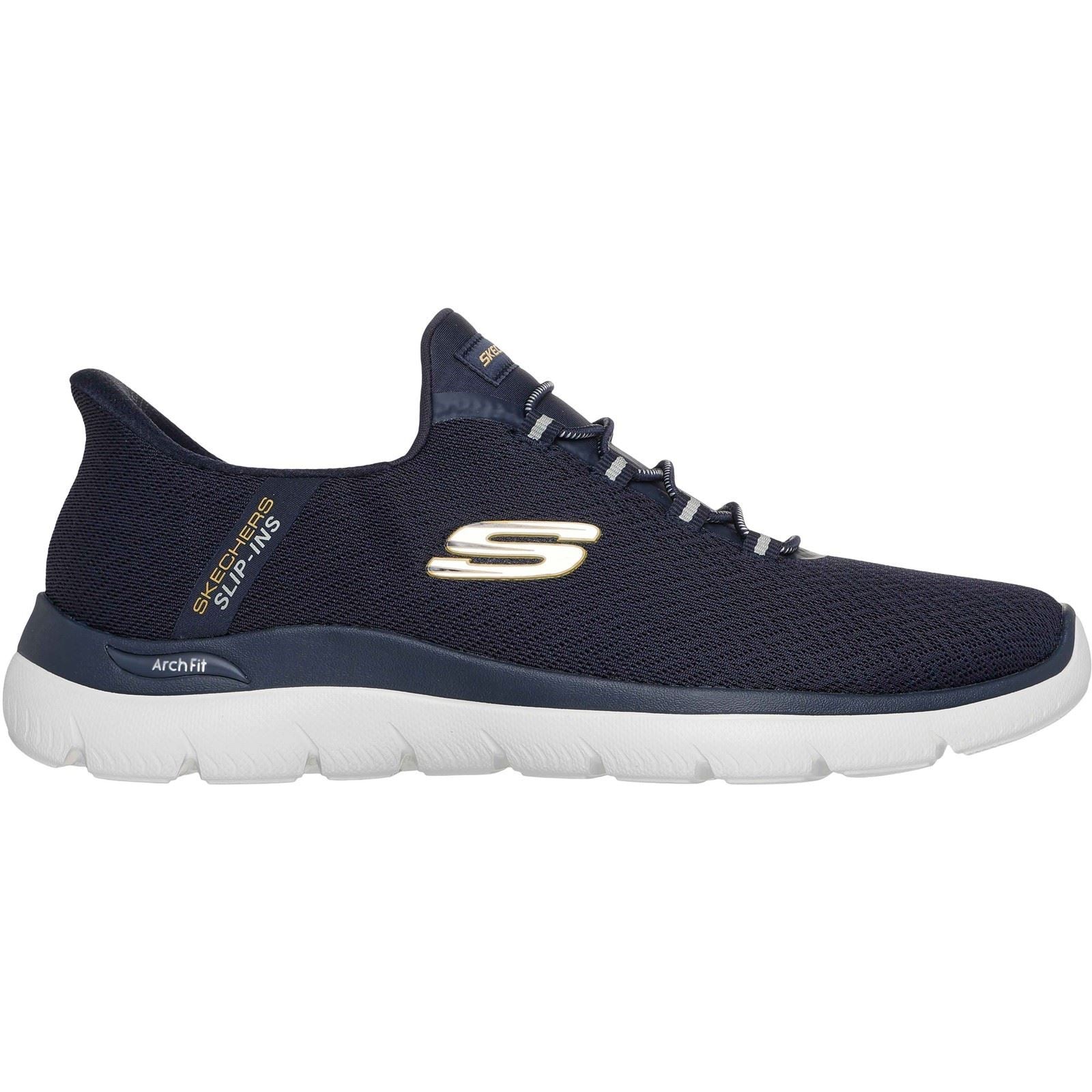 Skechers Arch Fit Summits Kynor Polyester Men's Navy/Yellow Sneakers