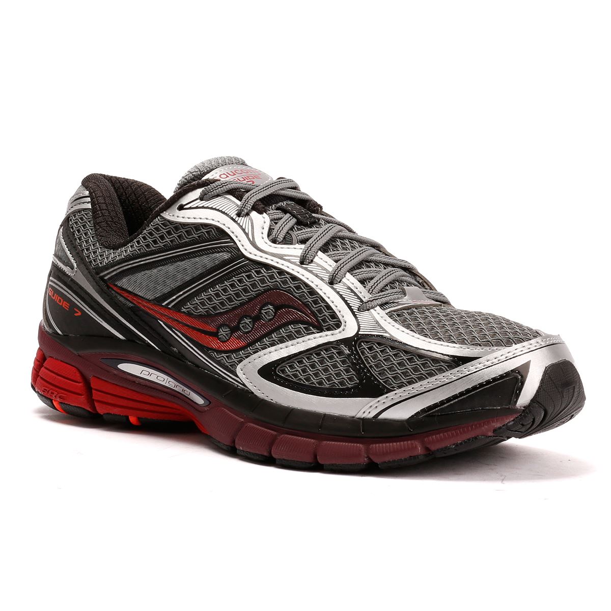 Saucony Progrid Guide 7 Men's Silver/Maroon Sneakers