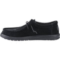 HEYDUDE Wally Suede Suede Men's Black Boat Shoes