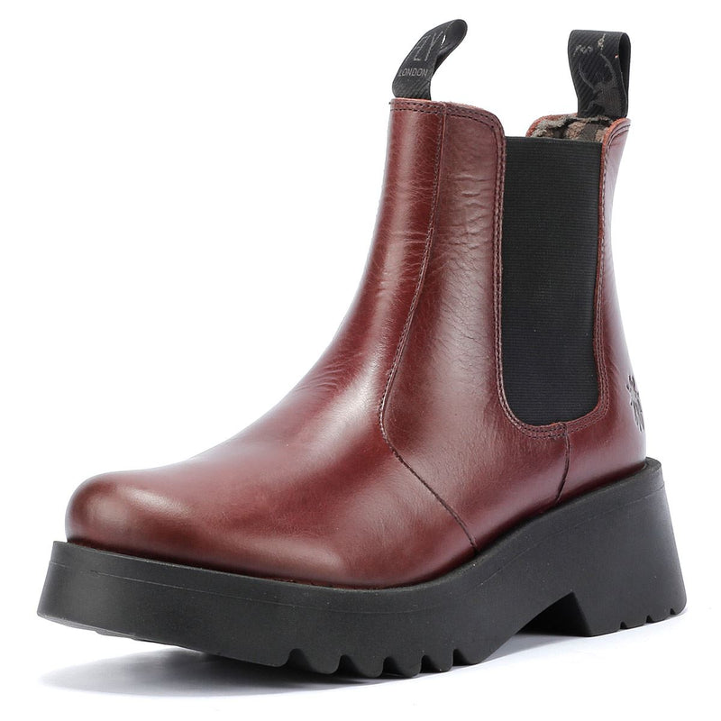 Fly London Medi Leather Women's Wine Boots