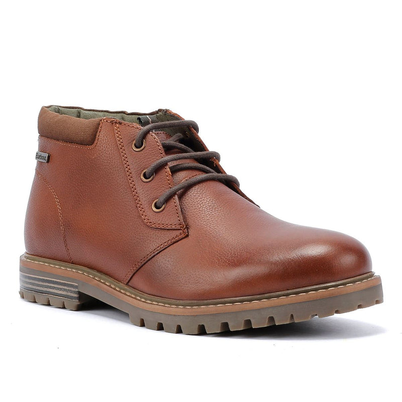 Barbour Boulder Leather Men's Teak Boots