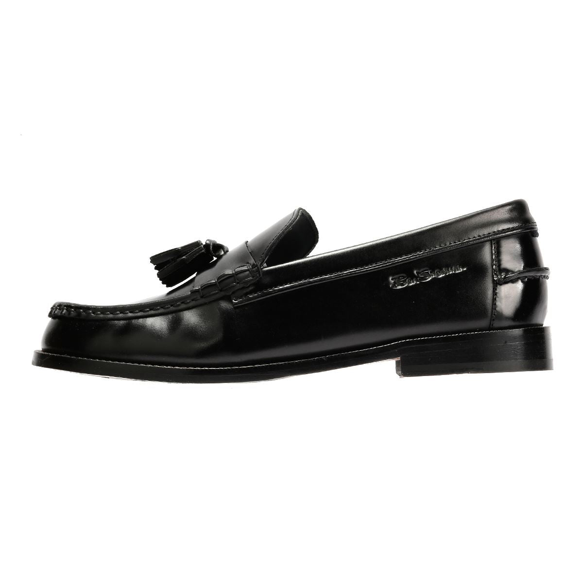 Ben Sherman Sid Brush Off Leather Men's Black Tassel Loafers