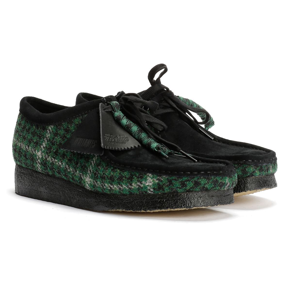 Clarks Originals Wallabee Harris Tweed Men's Green Shoes