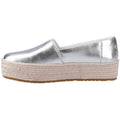 TOMS Valencia Leather Women's Silver Espadrilles