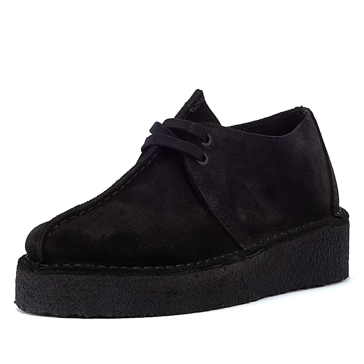Clarks Originals Trek Wedge Suede Women's Black Comfort Shoes