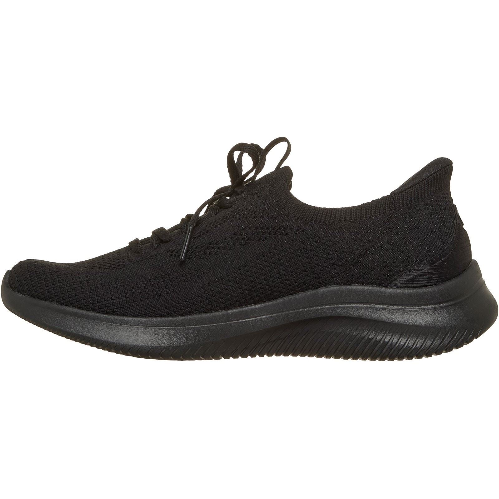 Skechers Ultra Flex 4.0 Polyester Women's Black / Black Sole Trainers