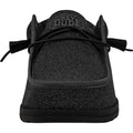 HEYDUDE Wally Sox Faux Suede Men's Micro Total Black Boat Shoes