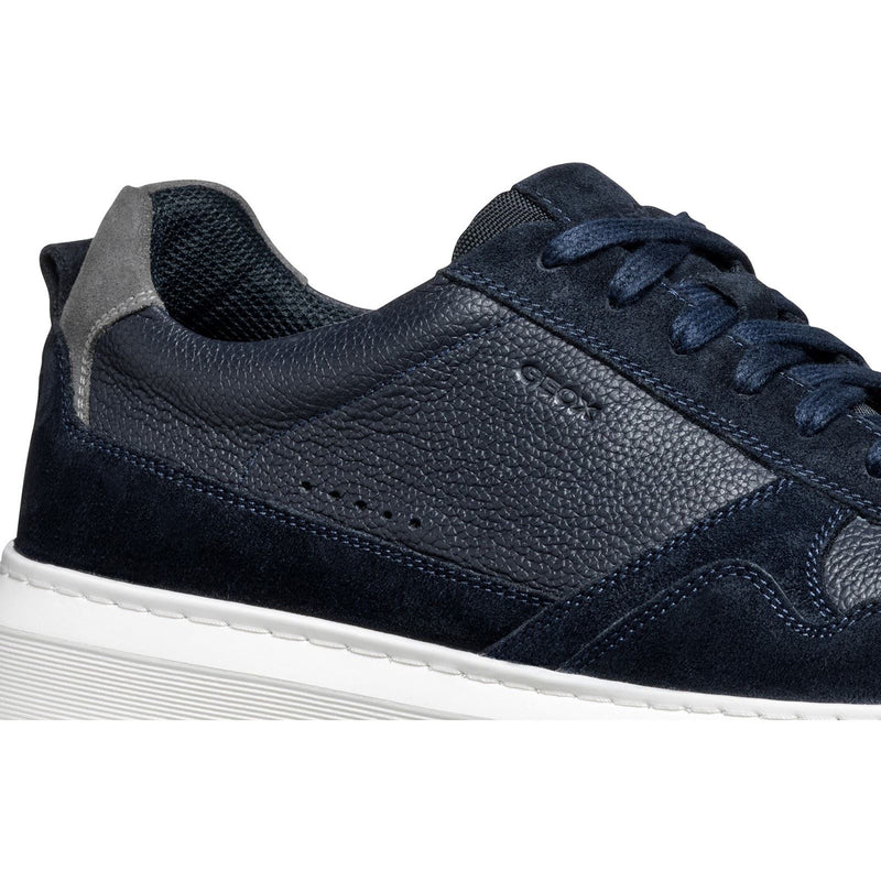 Geox U DEIVEN Leather/Suede Men's Navy Trainers