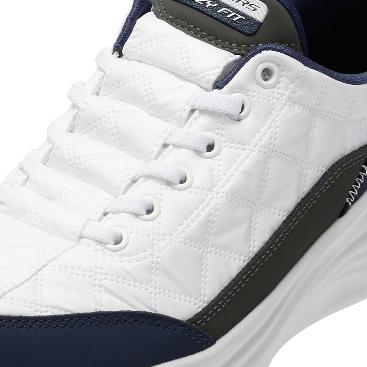 Skechers Slip-Ins Contour Foam Cozy Fit Women's White/Navy Sneakers