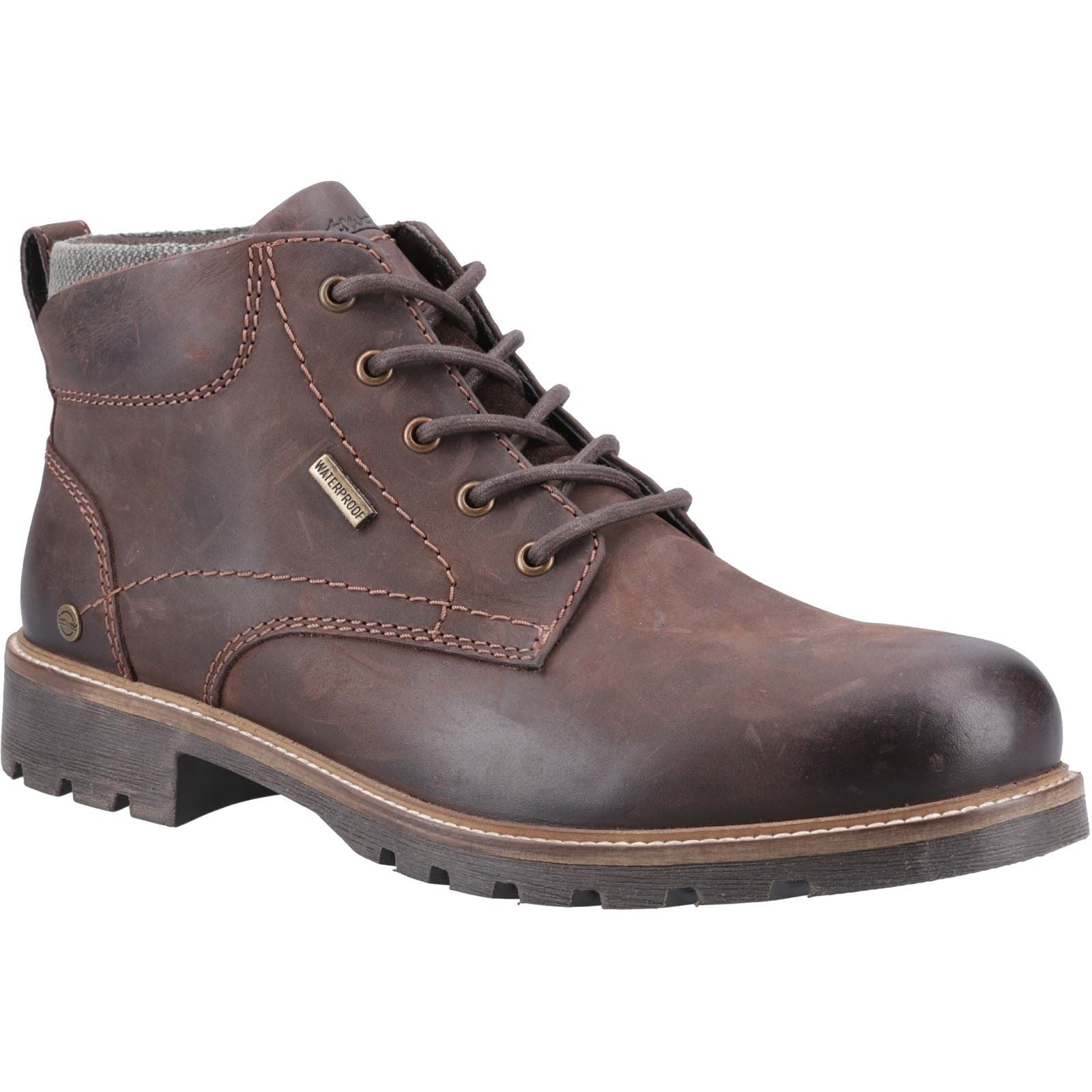 Cotswold Moreton Leather Men's Brown Ankle Boots